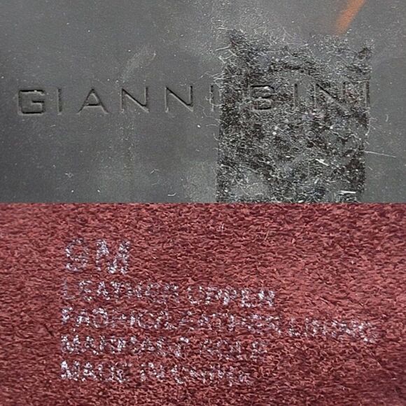 Gianni Bini Rust Brown Suede Fringe Western Ankle Booties 9 Leather Heeled Boot - Picture 3 of 13